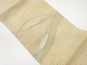 絽横段に曲線模様織出し名古屋帯